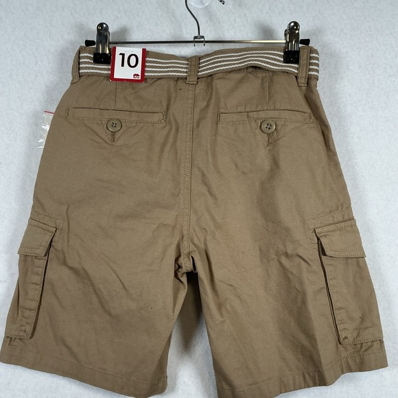 Ring‎ of Fire Belted Boys Cargo Shorts Size 10 Brown 100% Cotton NWT - Picture 5 of 7